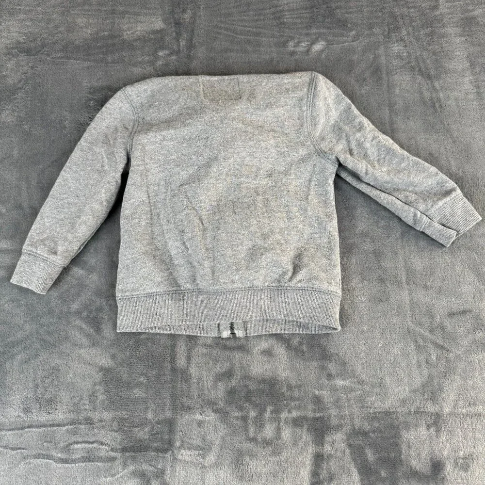 OshKosh Bgosh Hooded Jacket 18 Months Gray Full Zip Embroidered Rugged Spell Out